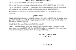 Quyết định 694/QĐ-UBND 2010 bãi bỏ 24/2004/QĐ-UB đào tạo sát hạch cấp giấy phép lái xe mô tô Lạng Sơn