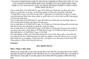 Thông tư 27/2010/TT-BNNPTNT hướng dẫn quy trình, thủ tục đầu tư sửa chữa lớn