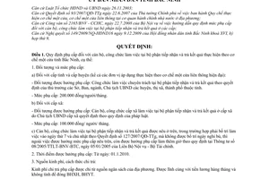 Quyết định 46/2010/QĐ-UBND phụ cấp cán bộ, công chức