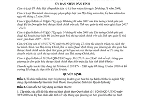 Quyết định 34/2010/QĐ-UBND phương án đơn giản hóa thủ tục hành chính
