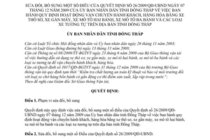 Quyết định 08/2010/QĐ-UBND sửa đổi Quyết định 26/2009/QĐ-UBND