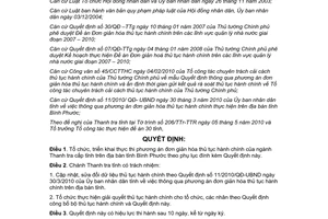 Quyết định 24/2010/QĐ-UBND đơn giản hóa thủ tục hành chính Thanh tra Bình Phước