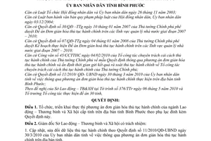 Quyết định 31/2010/QĐ-UBND  thực thi phương án đơn giản hóa thủ tục hành chính