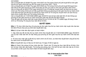 Quyết định 14/2010/QĐ-UBND thực thi phương án đơn giản hóa thủ tục hành chính