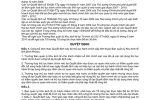 Quyết định 35/2010/QĐ-UBND công bố bộ thủ tục hành chính cấp tỉnh