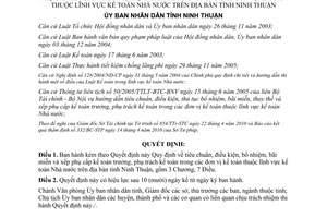 Quyết định 682/2010/QĐ-UBND tiêu chuẩn bổ nhiệm bãi miễn xếp phụ cấp kế toán trưởng Ninh Thuận