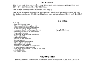 Quyết định 585/QĐ-TTg phê duyệt Chương trình hỗ trợ pháp lý liên ngành