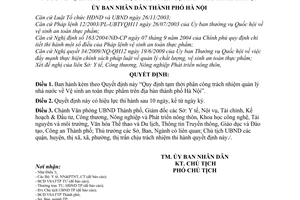 Quyết định 17/2010/QĐ-UBND Quy định tạm thời phân công trách nhiệm quản