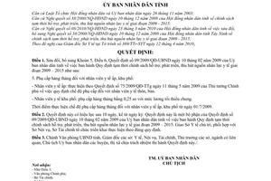 Quyết định 24/2010/QĐ-UBND sửa đổi Quyết định 09/2009/QĐ-UBND Quy định tạm thời