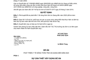 Quyết định 859/QĐ-UBND năm 2010 phát triển Y tế nông thôn tỉnh An Giang đến 2020