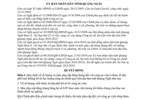 Quyết định 10/2010/QĐ-UBND số lượng, mức phụ cấp hằng tháng