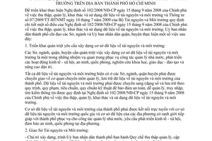 Chỉ thị 12/2010/CT-UBND thu nhập, quản lý, khai thác sử dụng dữ liệu