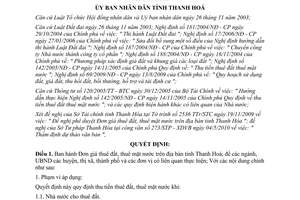 Quyết định 1521/2010/QĐ-UBND  đơn giá thuê đất, mặt nước