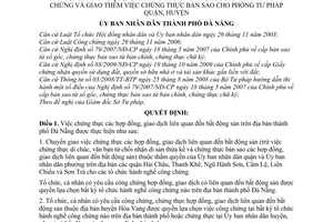 Quyết định 14/2010/QĐ-UBND chuyển giao chứng thực hợp đồng, giao dịch