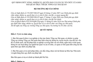 Quyết định 1022/QĐ-BTC chức năng, nhiệm vụ, quyền hạn Báo Hải quan
