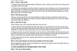 Thông tư 13/2010/TT-BYT hướng dẫn quản lý bộ xét nghiệm nhanh thực phẩm