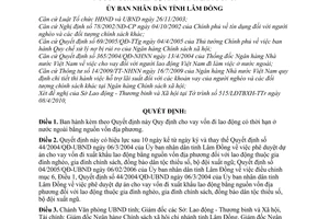 Quyết định 16/2010/QĐ-UBND vay vốn đi lao động có thời hạn ở nước ngoài