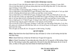 Quyết định 12/2010/QĐ-UBND Quy chế quản lý bảo vệ môi trường