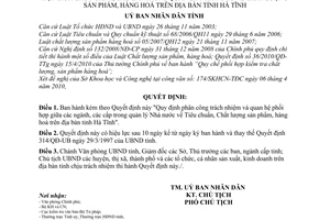 Quyết định 13/2010/QĐ-UBND phân công trách nhiệm quan hệ phối hợp