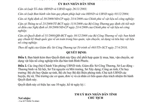 Quyết định 39/2010/QĐ-UBND mua bán vận chuyển sử dụng vật liệu nổ công nghiệp Bình Phước