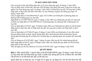 Quyết định 14/2010/QĐ-UBND điều chỉnh Quyết định 08/2010/QĐ-UBND