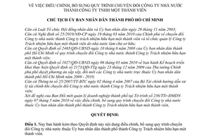 Quyết định 2218/QĐ-UBND điều chỉnh quy trình chuyển đổi Công ty nhà nước
