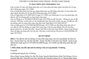 Quyết định 28/2010/QĐ-UBND đặt tên, đổi tên đường công trình công cộng