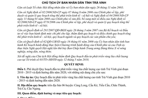 Quyết định 898/QĐ-UBND 2010 phát triển vùng lúa chất lượng cao Trà Vinh