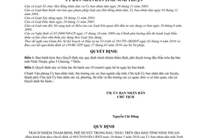 Quyết định 695/2010/QĐ-UBND trách nhiệm thẩm định, phê duyệt đấu thầu