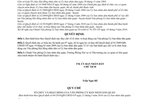 Quyết định 04/2010/QĐ-UBND-VP Quy chế tổ chức hoạt động