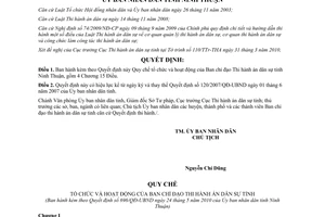 Quyết định 696/QĐ-UBND 2010 Quy chế tổ chức hoạt động Ban Chỉ đạo thi hành án dân sự Ninh Thuận