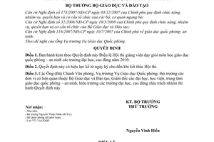 Quyết định 2083/QĐ-BGDĐT  Điều lệ Hội thi giảng viên dạy giỏi