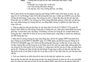 Công điện 256/CĐ-BGDĐT tổ chức tốt Kỳ thi tốt nghiệp trung học phổ thông