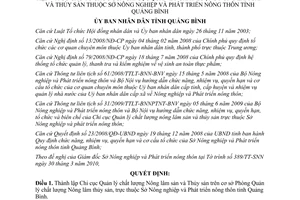 Quyết định 04/2010/QĐ-UBND năm 2010 quy định cơ cấu chi cục nông lâm thủy sản