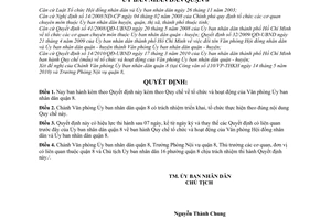 Quyết định 03/2010/QĐ-UBND Quy chế tổ chức hoạt động Văn phòng Ủy ban nhân dân