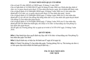 Quyết định 01/2010/QĐ-UBND Quy chế tổ chức hoạt động Văn phòng Ủy ban nhân dân
