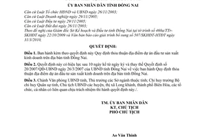 Quyết định 32/2010/QĐ-UBND thỏa thuận địa điểm dự án đầu tư sản xuất kinh doanh