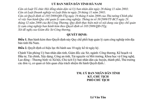 Quyết định 13/2010/QĐ-UBND Quy chế phối hợp quản lý cụm công nghiệp