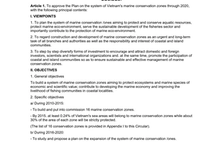 Decision No. 742/QD-TTg approving the plan on the system of vietnam's marine