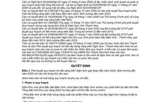 Quyết định 1401/QĐ-BGTVT phê duyệt quy hoạch chi tiết cảng biển Nghi Sơn