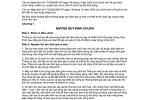 Thông tư 06/2010/TT-BXD hướng dẫn phương pháp xác định giá ca máy thiết bị