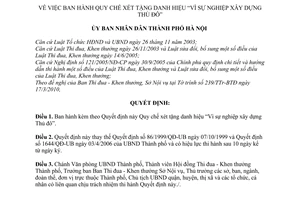 Quyết định 22/2010/QĐ-UBND Quy chế xét tặng danh hiệu Vì sự nghiệp xây dựng