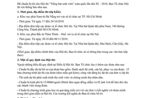 Thông báo 267/TB-BGDĐT tổ chức hội thiTiếng hát sinh viên toàn quốc