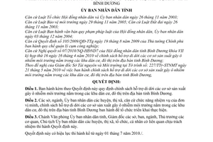 Quyết định 17/2010/QĐ-UBND chính sách hỗ trợ di dời các cơ sở