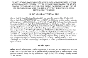 Quyết định 10/2010/QĐ-UBND sửa đổi Quyết định 08/2010/QĐ-UBND