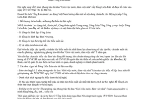 Công văn 671/TLĐ   tổng kết 5 năm phong trào thi đua Giỏi việc nước đảm việc nhà