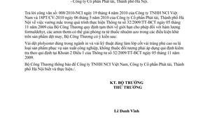 Công văn 4453/BCT-KHCN giải đáp thắc mắc thực hiện Thông tư 32/2009/TT-BCT