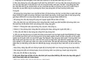 Công văn 2501/BGDĐT-CSVCTBTH báo cáo số liệu để phục vụ triển khai Đề án Phổ cập