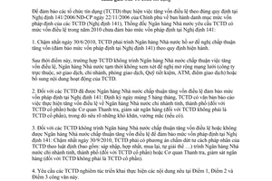 Công văn 3417/NHNN-TTGSNH thực hiện Nghị định 141/2006/NĐ-CP