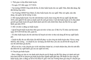 Công văn 199/BXD-TCCB thông báo kế hoạch huấn luyện thí sinh dự thi tay nghề